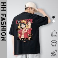 YN【พร้อมส่ง】เสื้อยืดคอกลม แขนสั้น ทรงหลวม ลาย One Piece Luffy โอเวอร์ไซซ์ M-5XL สําหรับผู้ชาย ผู้หญิง พลัสไซซ์ 01 หลว_50