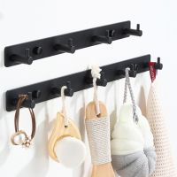 【YF】 Black Robe Hooks for Bathroom Wall Mounted Door Back Key Clothes Hanger Hook Coat Towel Holder Rack Accessories