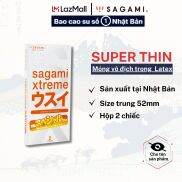 Bao cao su siêu mỏng Sagami Super thin hộp 2 chiếc - Hàng chính hãng Nhật