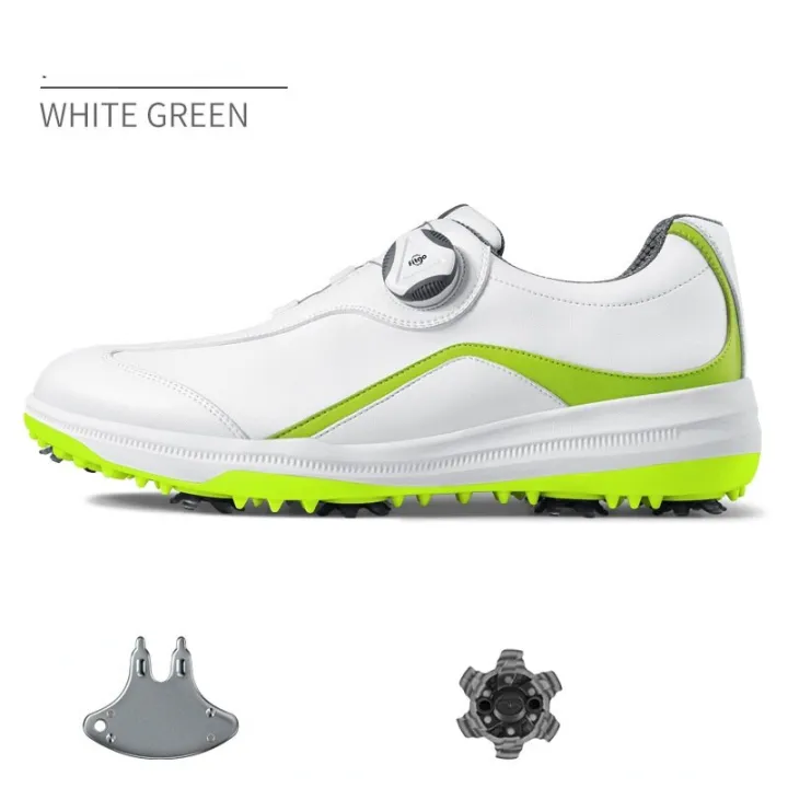 PGM Men Golf Shoes with Removable Spikes Skidproof Men's Waterproof