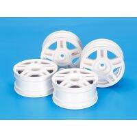 [ชุดแต่งรถบังคับ] TAMIYA 54674 OP.1674 White Split 5-Spoke Wheels (26mm Width, Offset +2) 4pcs. ชุดแต่งทามิย่าแท้ rc