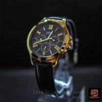 Casio Gold Black Daytona Dial สายหนัง ของแท้ รับประกันศูนย์