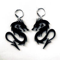 Hip Hop Dragon ต่างหูสำหรับผู้หญิงผู้ชาย Unisex แฟชั่นอะคริลิค Drop แขวนต่างหู Unisex Gothic Ear อุปกรณ์เสริม Party Jewelry