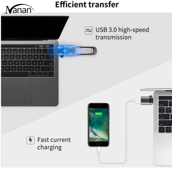 usb-to-type-c-3-0อะแดปเตอร์-otg-อะแดปเตอร์โทรศัพท์มือถือสายคล้อง