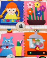 Cloth Book Toddler Montessori Toys DIY Craft Castle Rainbow  Handmade Book Busy Board Baby Early Learning Education Basic Life