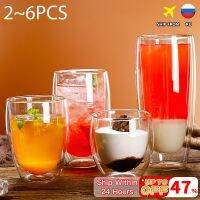 【CW】❀♟✤  Heat-Resistant Wall Glass Cup Whiskey Beer Transparent Espresso Drinkware Cups Drinking Glasses