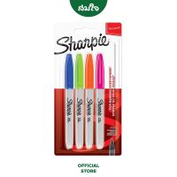 Sharpie - ชาร์ปี้ Permanent Marker ปากกามาร์คเกอร์กันน้ำ รุ่น Fun Colour แพ็ค 4 ด้าม