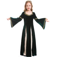 5-14 Years Halloween Costume Kid Girls Renaissance Medieval Celtic Pricess Dress Toddler Cosplay Fancy Outfit For Infant Child