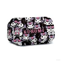 Sanrio Kuromi Cartoon Cute Double Layer Pencil case Student Pen Storage Stationery Box Large Capacity personality