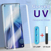 สนับสนุนลายนิ้วมือ UV สำหรับ Samsung Galaxy S23 S22 S21 Ultra S20 S10 5G S8 S9 S20 Note 20 10 Plus 5G 9 8 UV Liquid โค้งเต็มรูปแบบกระจกนิรภัยป้องกันหน้าจอฟิล์ม