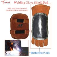 Welding Suitable For Gloves Cover High Heat Protection Aluminized &amp; Cowhide Leather Anti Flame Stitching Welder Pad