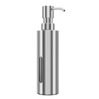 7Oz Pump Dispenser for Bathroom, Stainless Steel Dish Soap Dispenser for Kitchen, Rustproof Liquid Pump Bottle