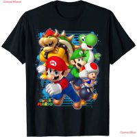 เสื้อยืด ยืดยอดนิยม Nintendo Super Mario Luigi Bowser Spray Paint T-Shirt T-Shirt Sports T-shirt ราคาถูก