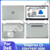 อะไหล่แล็ปท็อปสำหรับ Dell Inspiron 15 5584 P85F 5000ใหม่ที่อยู่อาศัยด้านหลังปกหลัง LCD ที่พักแขนฝาปิดโน้ตบุคสกรูเคสด้านล่างฟรี