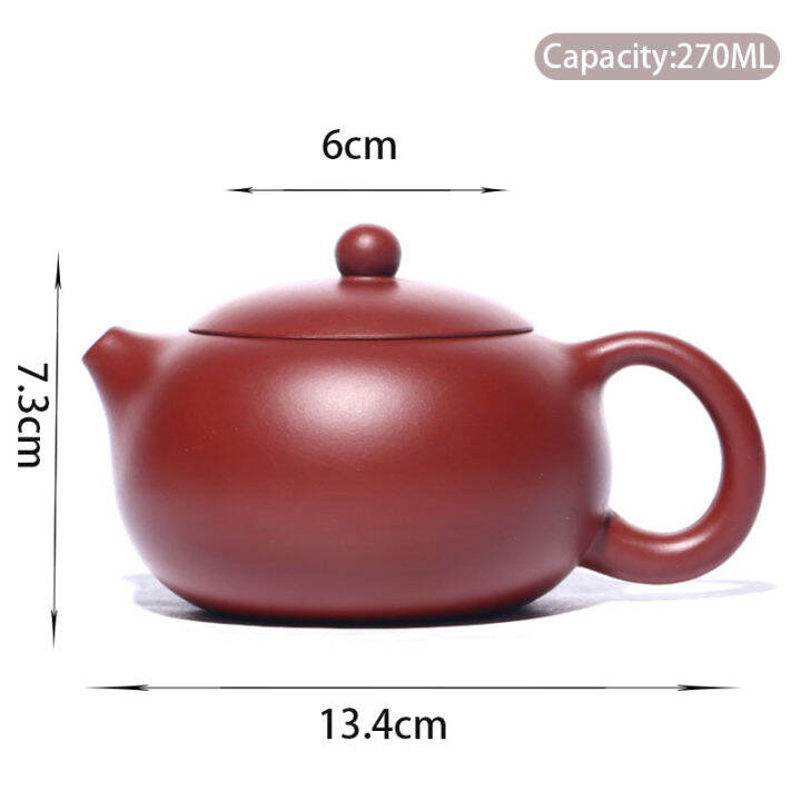 270ml-yixing-purple-clay-teapots-xishi-tea-pot-188-ball-hole-filter-kettle-master-handmade-zisha-teaware-dahongpao-authentic