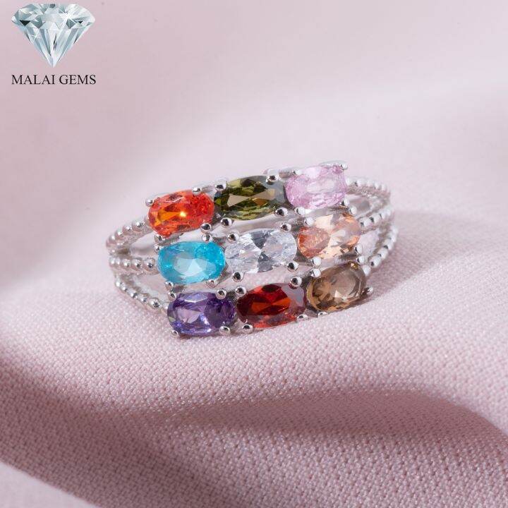 malai-gems-แหวนเพชร-เงินแท้-925-เคลือบทองคำขาว-ประดับเพชรสวิส-cz-รุ่น-151-r18329-แถมกล่อง-แหวนเงินแท้-แหวนเงิน-แหวน