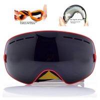 Winter Snow Ski Goggles Double Layers Anti-fog UV400 Wide-angle Large Field of View Spherical Classic Snowboard Glasses Unisex