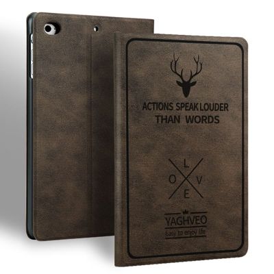 【DT】 hot  For Apple iPad 9.7 2017 &amp; 2018 Air mini 1 2 3 4 5 6 Pro 11 10.5 10.2 2020 Luxury Cover Deer Style Flip Stand Protective Case