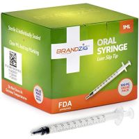 ไซริงค์ป้อนอาหาร 1ml Syringe Without Cap Oral Dispenser, Luer Slip Tip, FDA Approved 1กล่อง