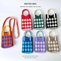 Fashion Knitted Bag Shoulder Bag New Handbag Knitted Bag Fashionable And Minimalist Knit Bag Wool Bag