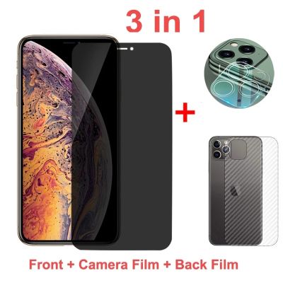 3-in-1 Full Privacy Tempered Glass for IPhone 13 12 7 8 PLUS XS Max XR Anti-spy on IPhone 11 12 Pro Max 12 mini Anti Glare Film
