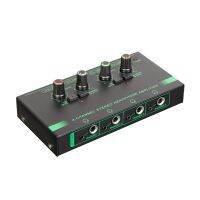 Headphone Volume Amplifiers Multiple Volume Adjusters Black Metal 4 Channels For Stage Performances Individual Composition