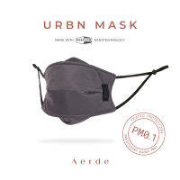 URBN Mask by Āerde (แอร์เด้) — Grey / สีเทา • หน้ากากนาโนไฟเบอร์ • กรองฝุ่นละออง 99.9% PM0.1 • ยับยั้งไวรัสและแบคทีเรีย • สะท้อนน้ำ • [earthtonestore]