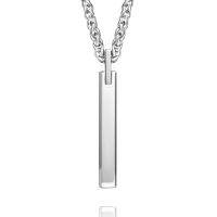 Women Men Tungsten steel Literary Simplicity hip hop Pendant Necklace qf127