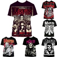 2023ฤดูร้อนใหม่คลาสสิก Misfits Band 3D พิมพ์เสื้อยืดผู้ชายผู้หญิง Unisex แขนสั้น Tshirt(XS-4XL)