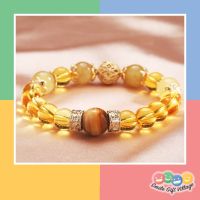 กำไลหิน สร้อยข้อมือหินซิทริน CITRIN 001✨ และหินไหมทอง Golden Rutilated Quartz✨ หินมงคล หินนำโชค หินธรรมชาติ?