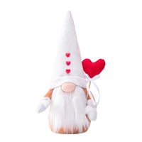 สุขสันต์วันวาเลนไทน์หัวใจมนุษย์แคระเลิฟแมนทำด้วยมือ Swedish Tomte ตุ๊กตาตุ๊กตาวันหยุดวันวาเลนไทน์ตกแต่งคริสต์มาส