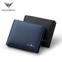 WILLIAMPOLO Luxury nd Men Wallet 100 Genuine Leather Wallets For Male Casual Bifold Wallet Small Pruses