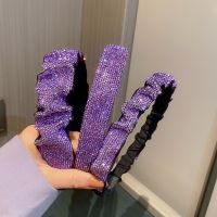 【YF】 FYUAN New Style Purple Rhinestones Headbands Hairbands Velvet Headwear for Women Hair Accessories Jewelry Gifts