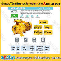 MITSUBISHI ปั๊มน้ำหอยโข่งมีหน้าแปลน รุ่น WCL-2205FT ชนิดปริมาณน้ำมาก มิตซูบิชิ  มาตรฐานการป้องกัน IP55 สำหรับใช้งานกลางแจ้งและการใช้งานต่อเนื่อง