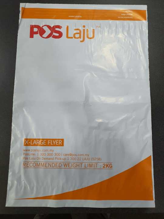 Pos Laju Courier Parcel Flyer Bag With Slip Pocket Size XL (50pcs or ...