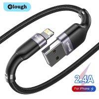 Elough สายสำหรับ iPhone USB 11 Pro 12 Pro Max 12 Mini 13 XR 8 Plus 2.4A ชาร์จเร็วที่ชาร์จสำหรับไอโฟนไฟ iPad