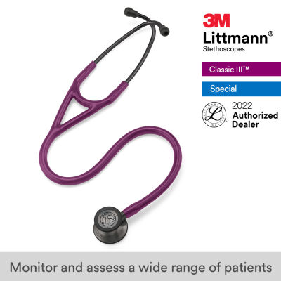 3M Littmann Cardiology IV Stethoscope, 27 inch, #6166 (Plum Tube, Smoke-Finish Chestpiece, Stainless Stem and Eartubes)