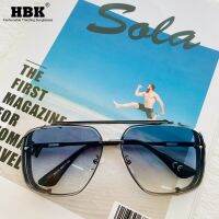 HBK Vintage Square Pilot Sunglasses Men Brand Design Sun Glasses High Quality Frame Gradient Lens Shade UV400 Outdoor Driving