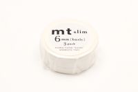 mt slim K matte white (MTSLIM23) / เทปตกแต่งวาชิ รุ่น slim ลาย K matte white แบรนด์ mt masking tape จากประเทศญี่ปุ่น