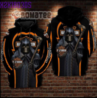 Death Skull Snack Stick Harley-Davidson Motorcycles Death 3D All Over Print Hoodie