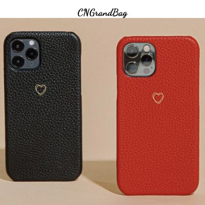 Luxury Leather Phone Case for Iphone 13 12 11 Pro Max XS XR Custom Name Cow Leather Protective Mobile Phone Cover