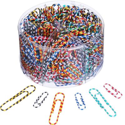 Paper Clip Assorted Size, 450 PCS Vinyl Coated Paperclips Colorful for Office School Document Organizing