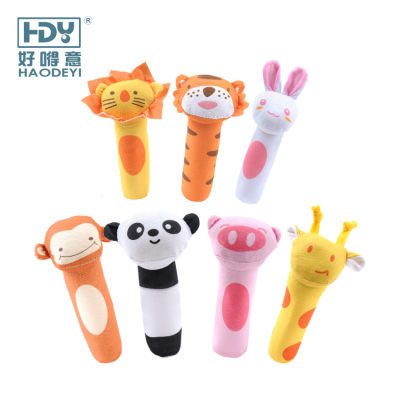 Baby Soft Toy Handbell BB stick Plush pacifying hand shake stick Hand ringing early education educational toys Teether for Baby Toddler Infant Kids ot