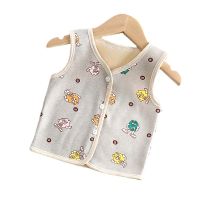 （Good baby store） Spring and Autumn New Children  39;s Sweater Vest Thickened Baby Vest on Baby Cardigan Clothes Warm Boys and Girls Children Vest