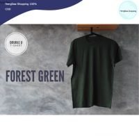 HD เสื้อผู้ชาย เสื้อผู้ชายเท่ๆ ออกใบกำกับภาษีได้ - เสื้อยืดสีพื้น Forest Green ( สีเขียวเข้ม )  **  ไม่มีการเย็บตะเข็บข้างตัวเสื้อ ** เสื้อผู้ชายเกาหลี