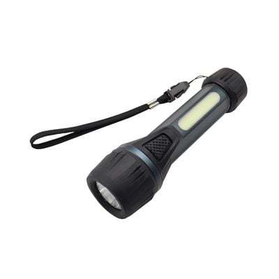 "ถูกชัวร์"ไฟฉาย LED (ถ่าน AA 2 ก้อน) LUZINO รุ่น FL098 สีดำ - เทา*ส่งด่วนทุกวัน*