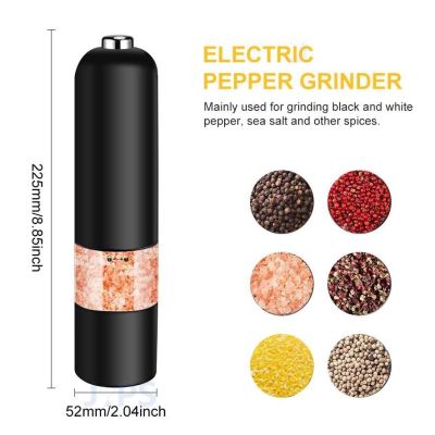 Acrylic Adjustable Electric Black Pepper Grinder Pepper Grinder Artifact