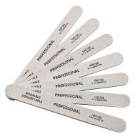 10pcs Nail File 100/180 Wooden Nail Buffer Professional Sandpaper Nail Gel Polish Files Strong Thick Grey Sanding Manicure Tools