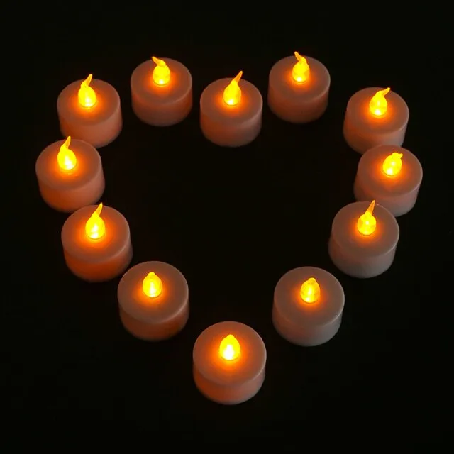 6/24Pc LED Tea Light Flameless Flicke Candles With Remote Control Long