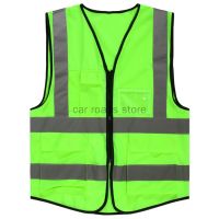 Reflective Safety Vest For Women Men High Visibility Security With Pockets Zipper Front Meets ANSI/ISEA Standards